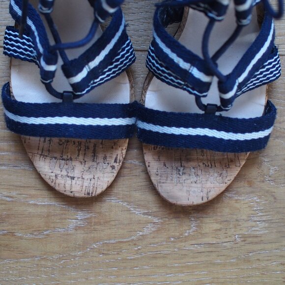 Nine West | Strappy Lace Up Block Heel Sandals - Picture 4 of 5